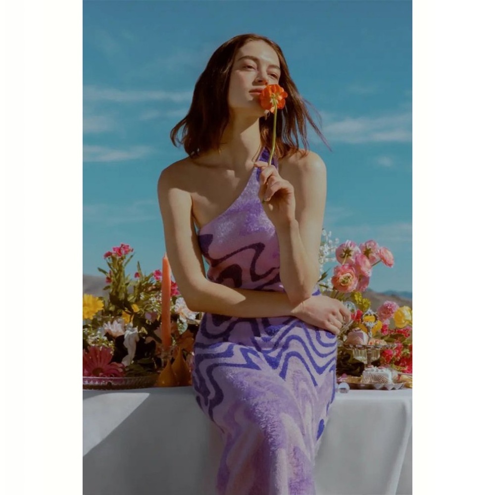 HOUSE OF SUNNY / NWT Wannabe Hockney Dress Parma Violet